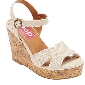 POP Women’s 11 Perky Natural Wedge Sandals Platforms Straps Minimalist Adjustbl